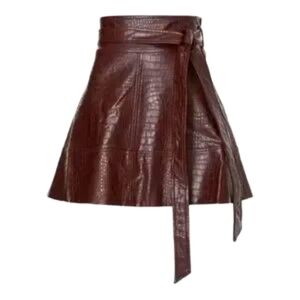 Tanya Taylor Vegan Leather Skirt Size 0